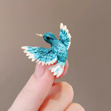 XSB113 - Blue Bird Saree Brooch